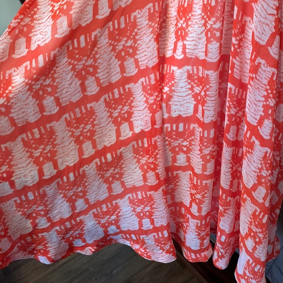 Hem and Thread Rust and White Mini Dress - Picture 5 of 6